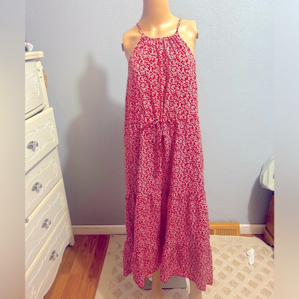 NWOT floral boho tiered midi dress size xl